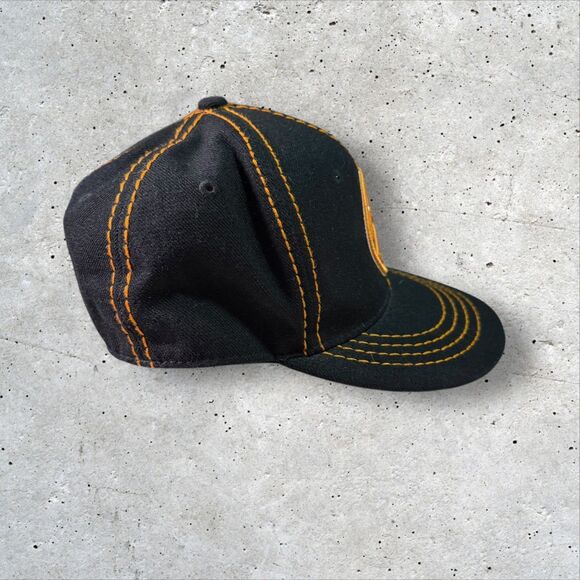Denver Nuggets Zephyr 3215 Chopped Fitted Hat 7 1/8 Black Orange Wool NBA Cap - Picture 2 of 6